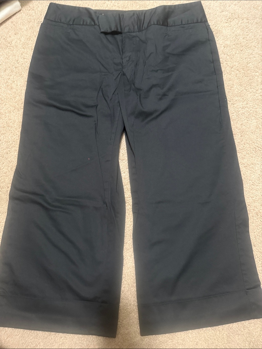 Merona Black Wide-Leg Capri Pants